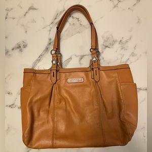Light orange soft leather coach bag
